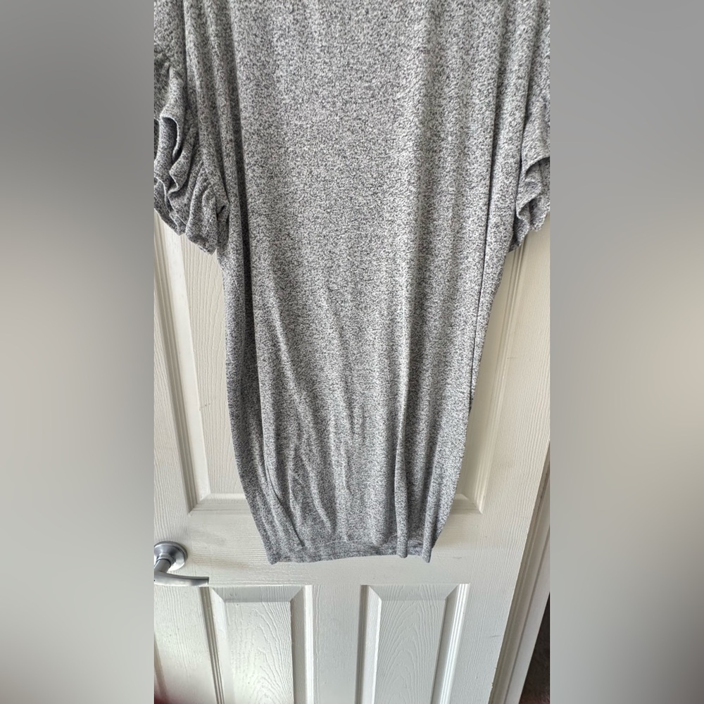 Express Women's Heather Gray Knit T-Shirt Dress - Picture 5 of 5